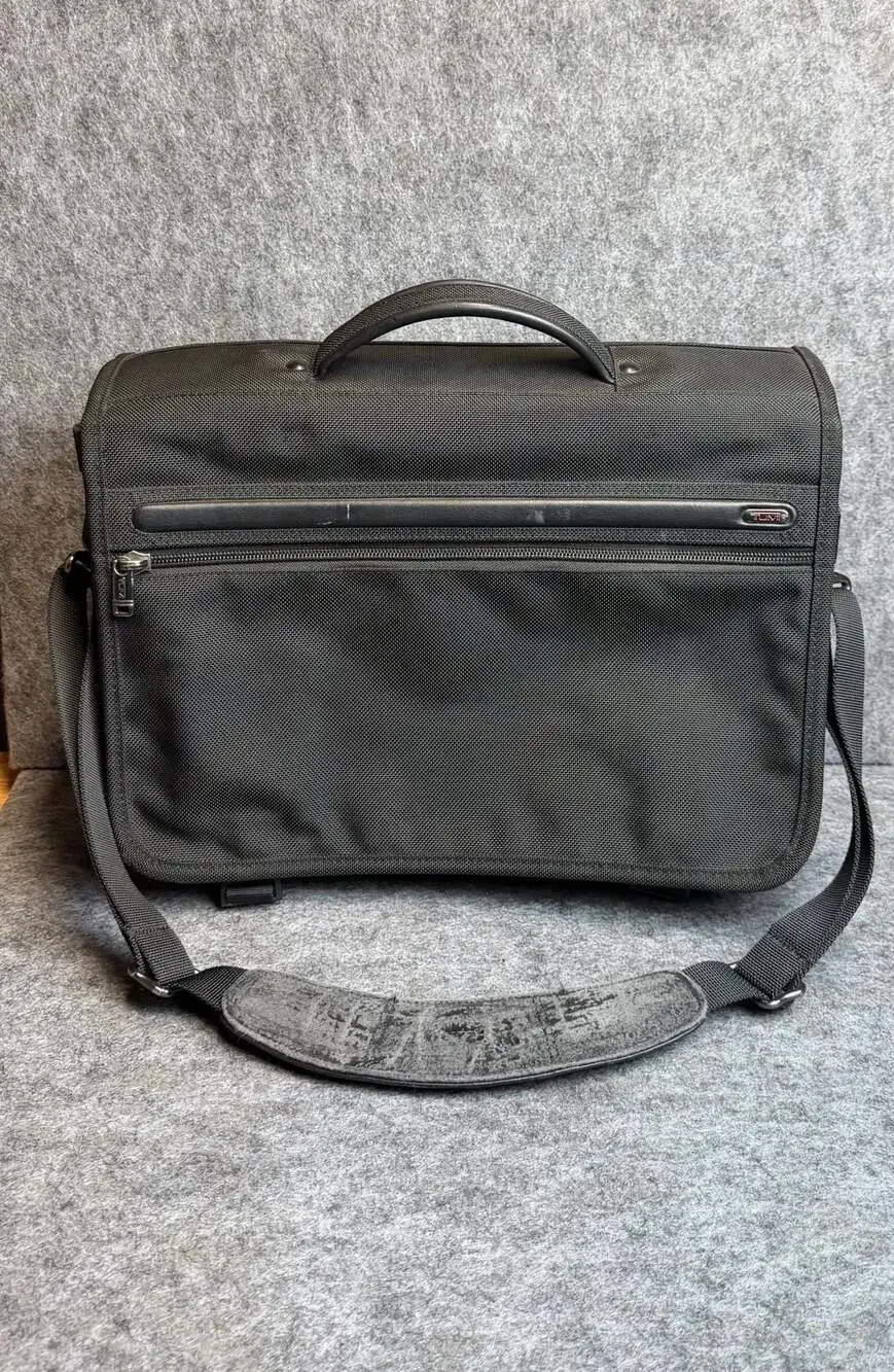 TUMI Alpha Expandable Nylon Laptop Messenger Briefcase Bag